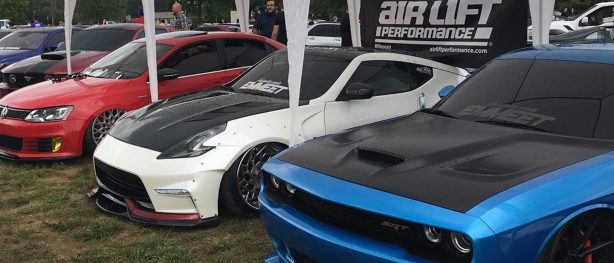 dodge vehicles parked in a row outside