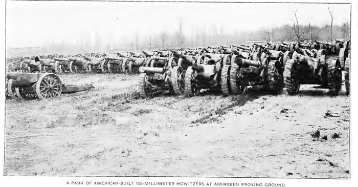 cannons in a field 