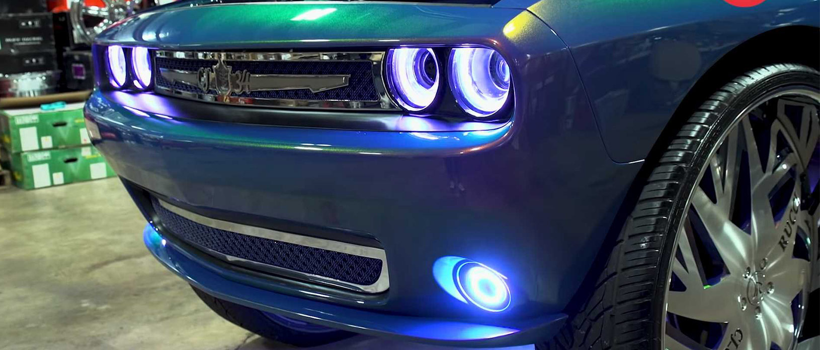 front end of custom dodge challenger