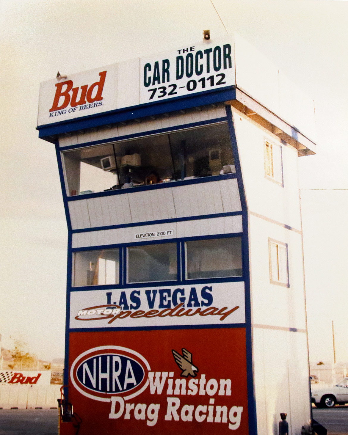 press box at las vegas motor speedway