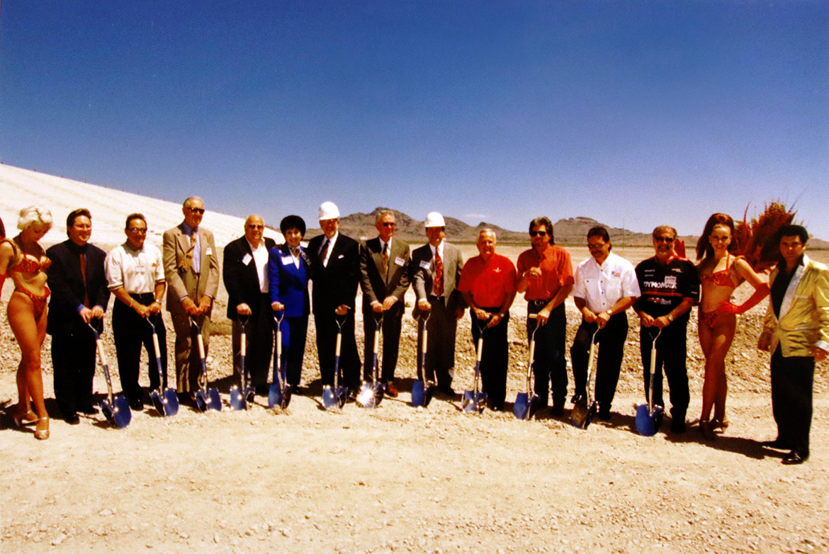 group of people with shovels