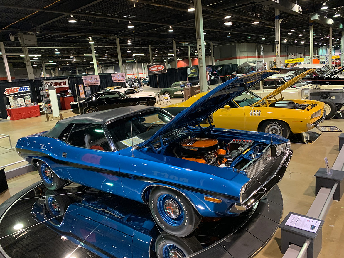 vehicles on display