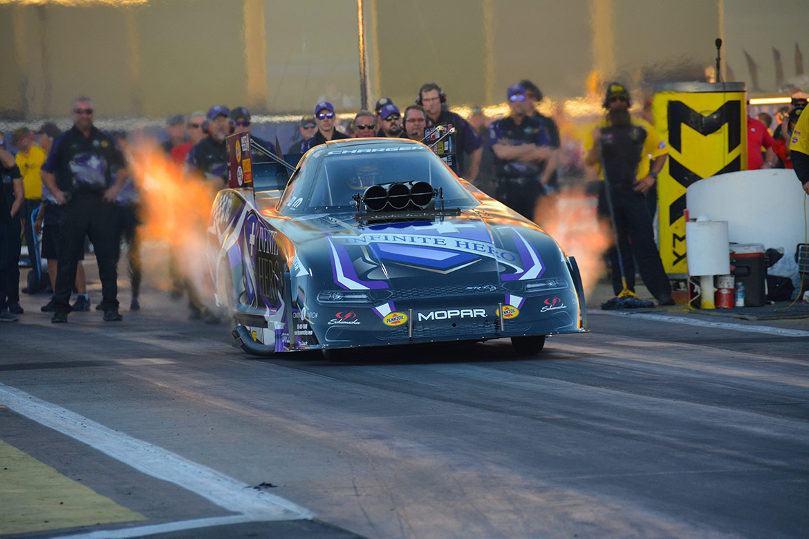 Funny car on the starting line