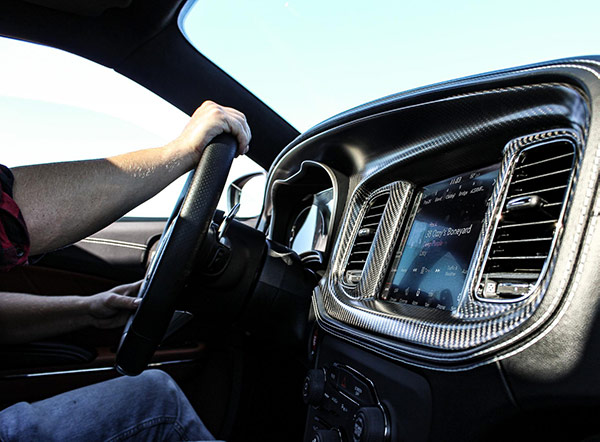 interior of charger widebody