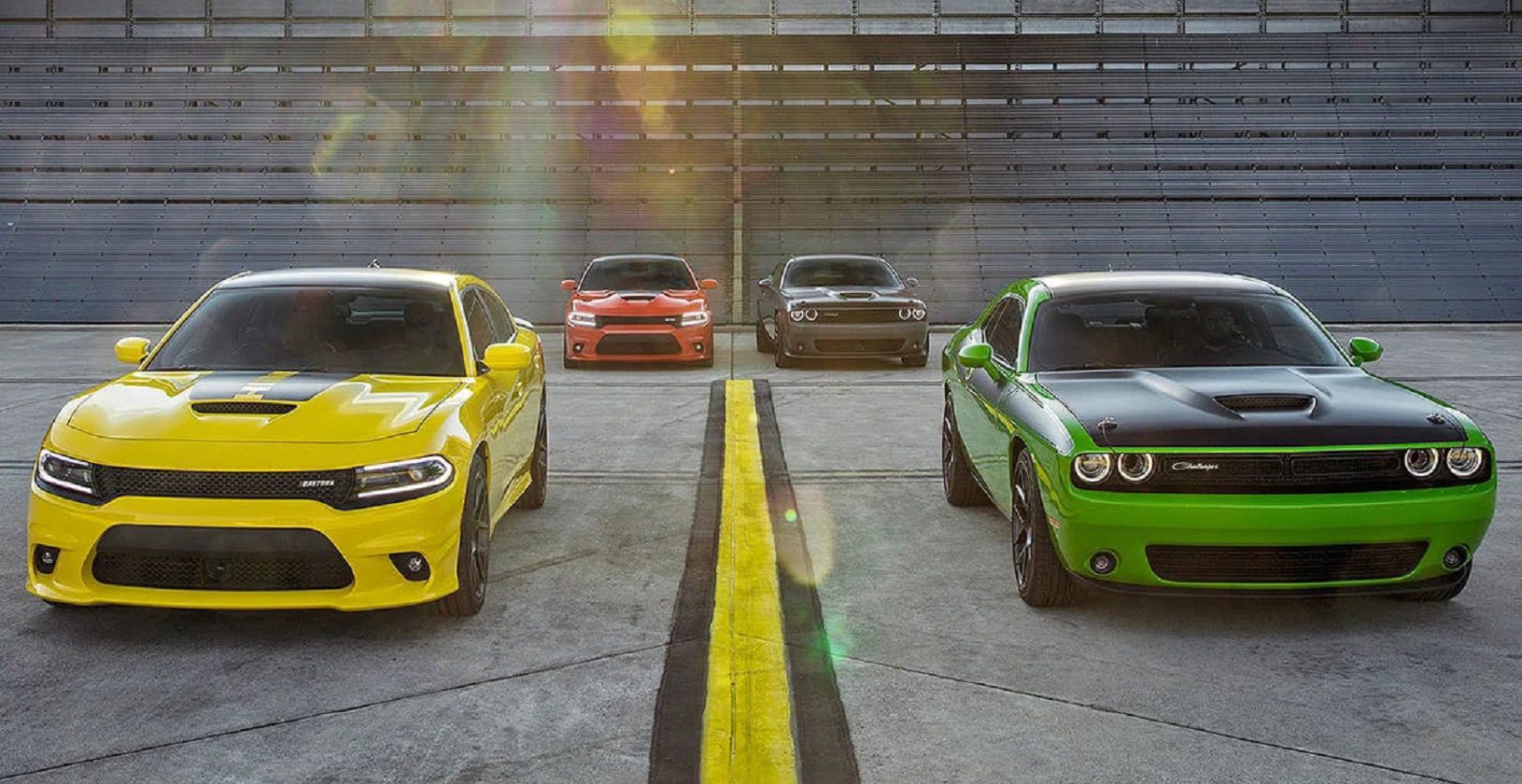 Challengers and chargers lined up