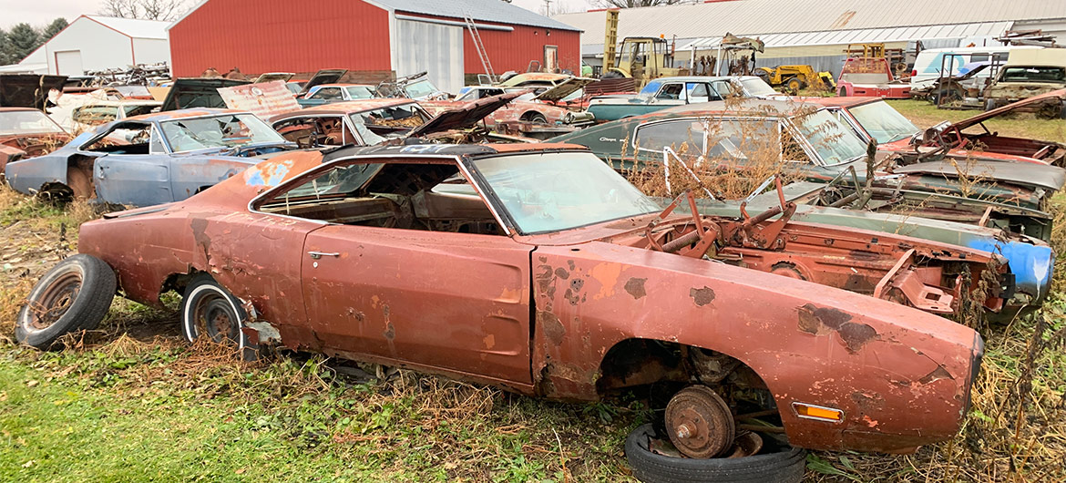 mopar vehicles in junkyard