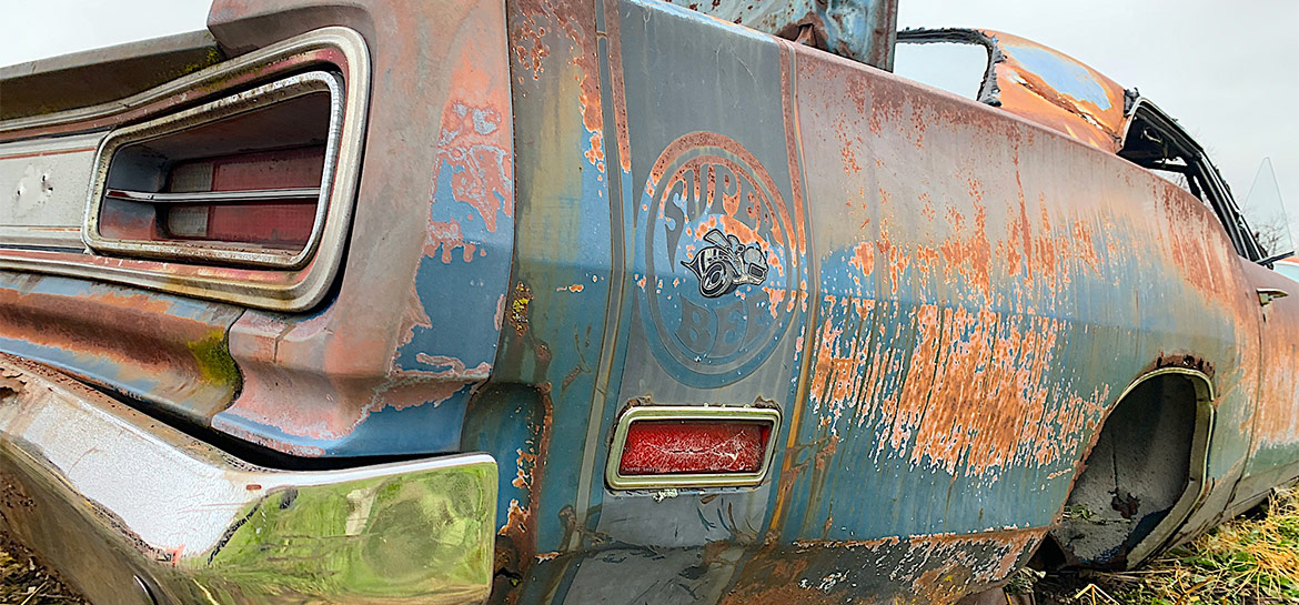 old super bee in junkyard