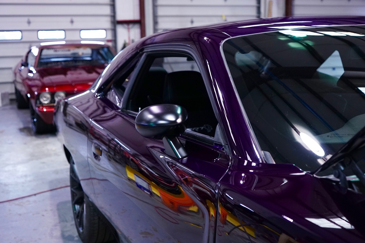 car sitting in garage