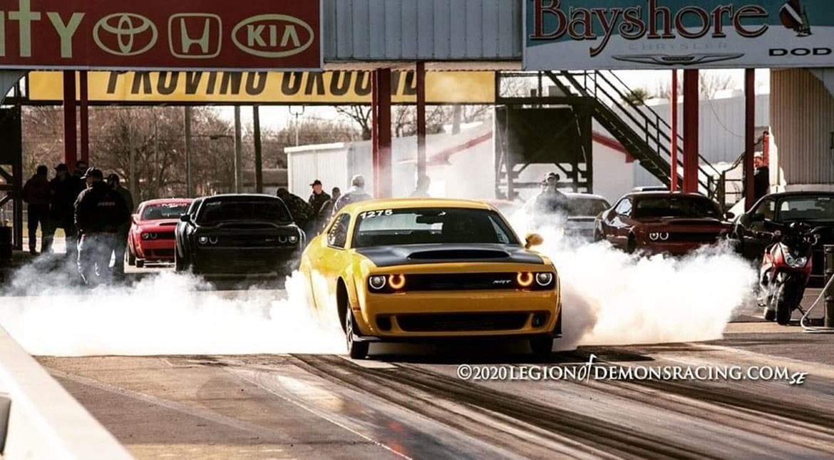 Dodge vehicles lined up