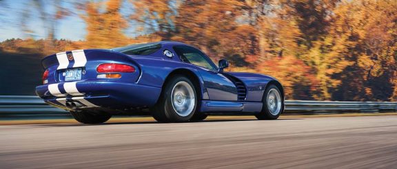 Viper GTS driving down the road