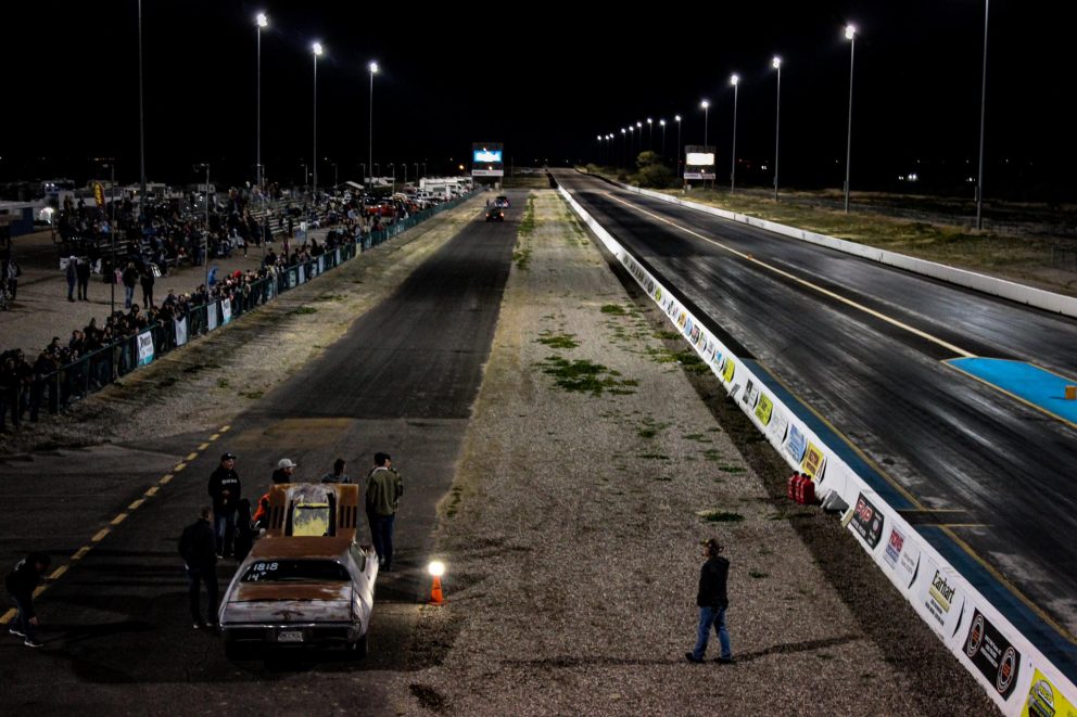 crowd lined drag strip 