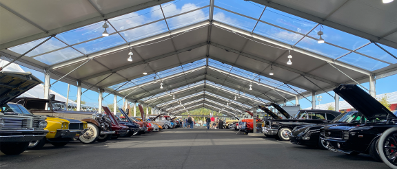 cars on display