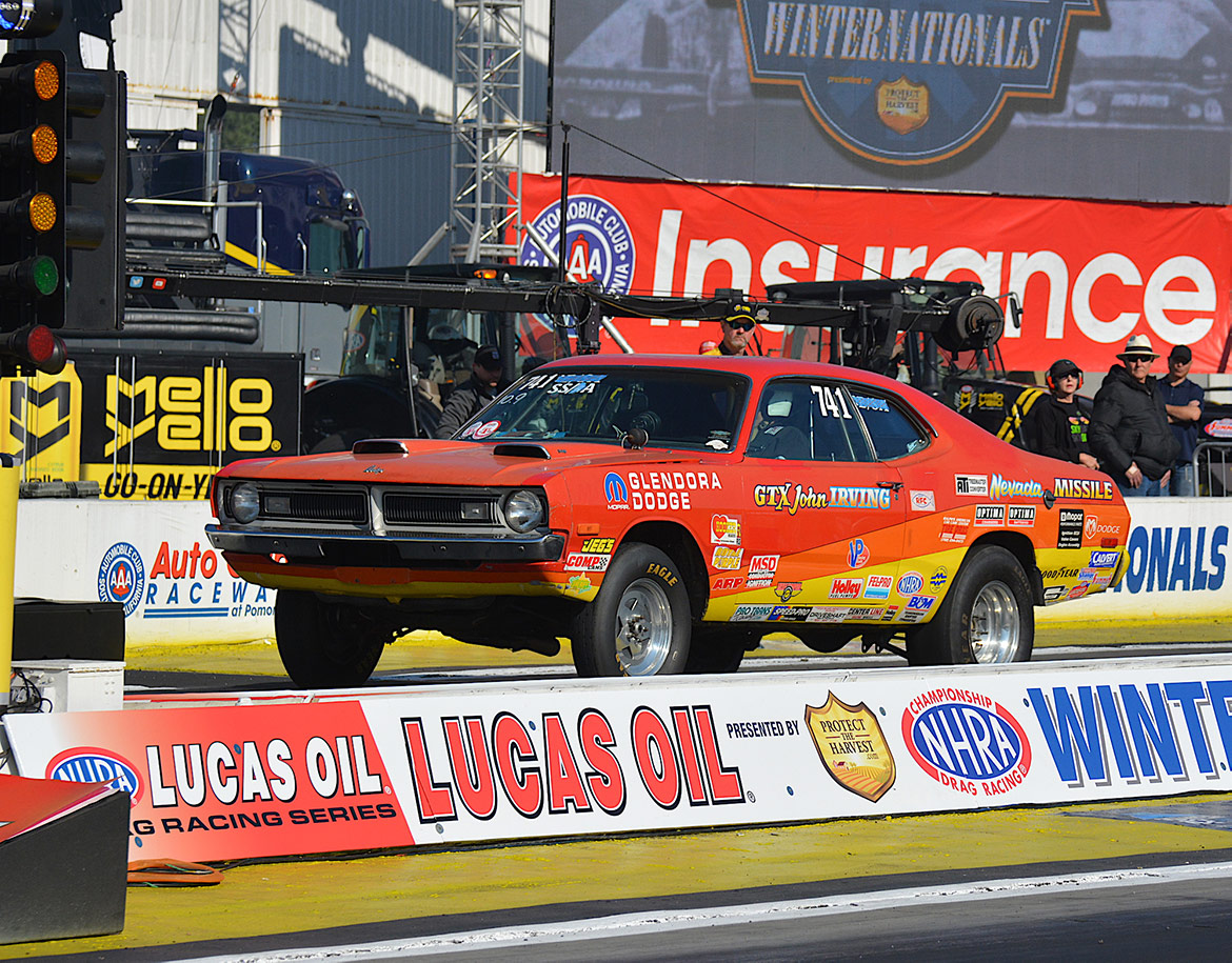 car on a drag strip