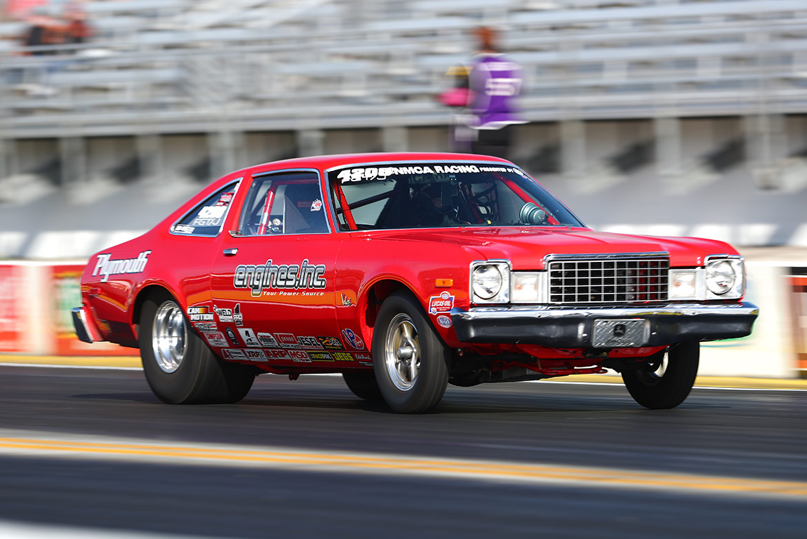 vehicle on a drag strip