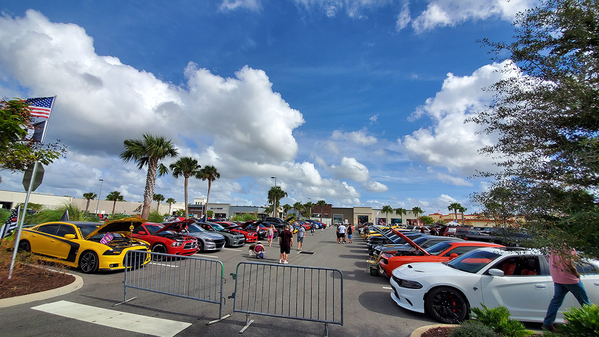 cars on display