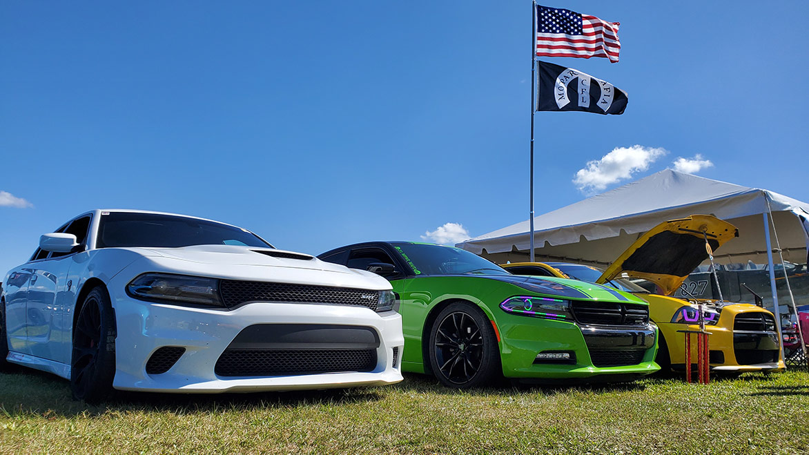 cars on display