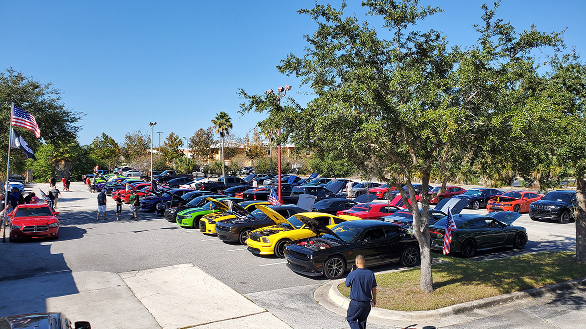 cars on display