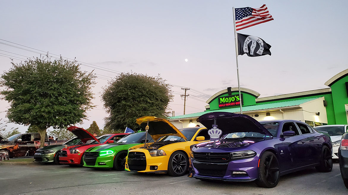 cars on display