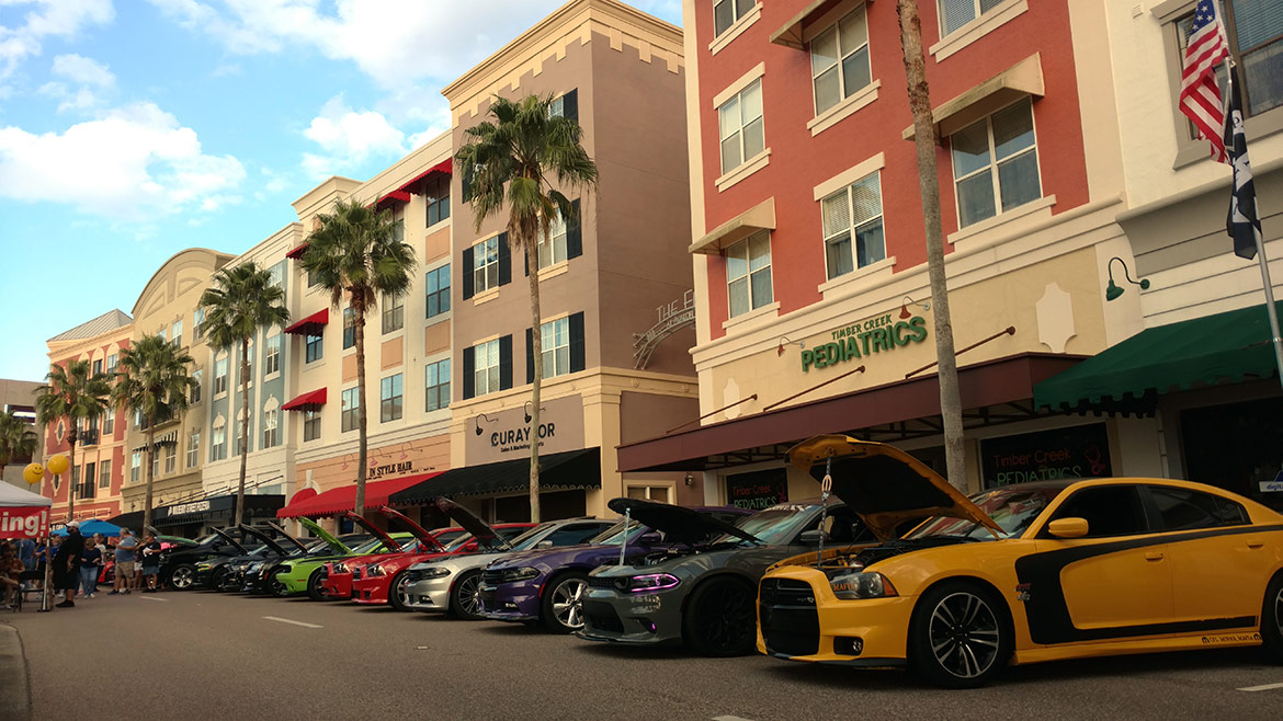 cars on display