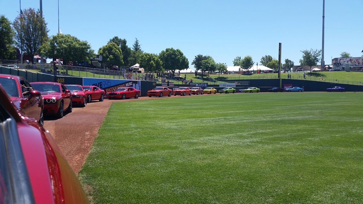 vehicles on display