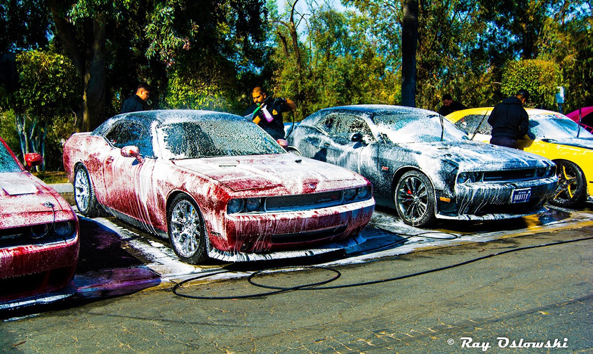 vehicles being washed