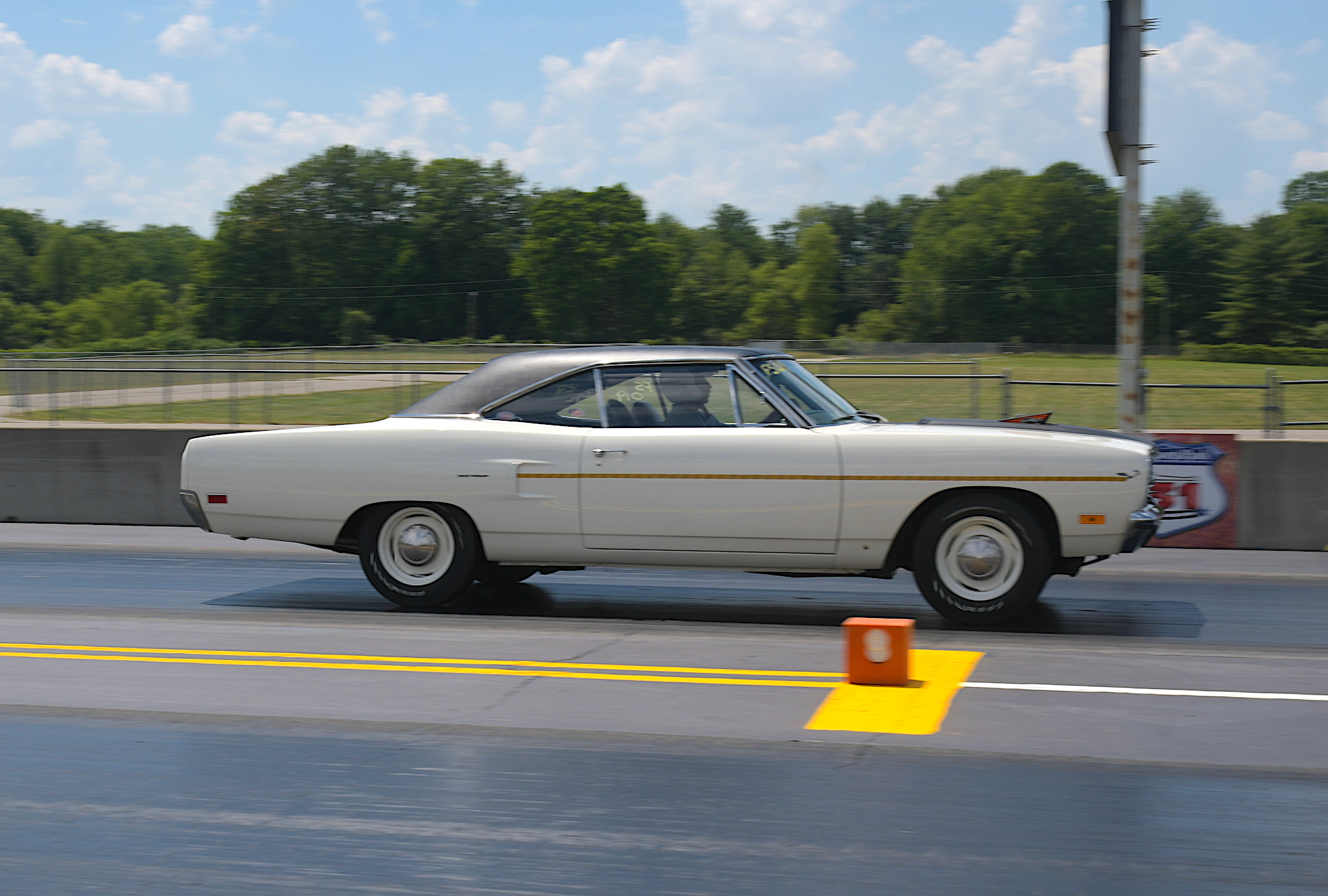 vehicle on a drag strip