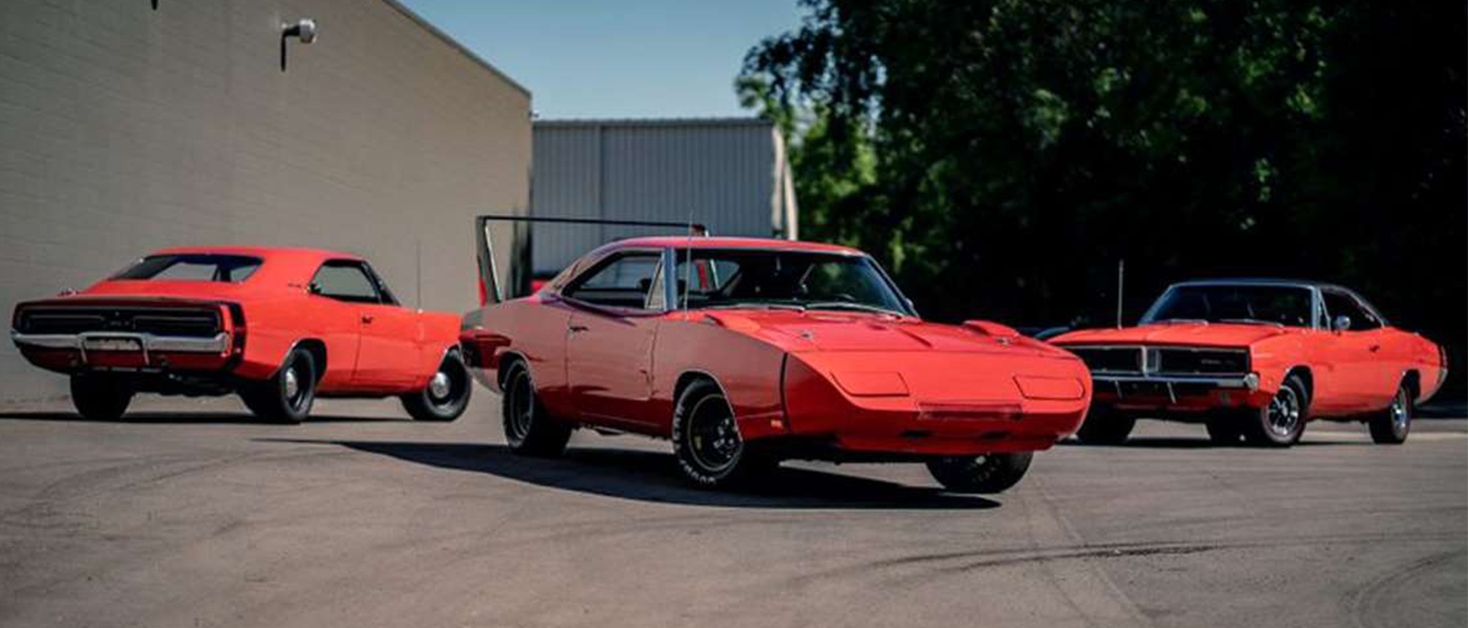 three 1969 Dodge Chargers