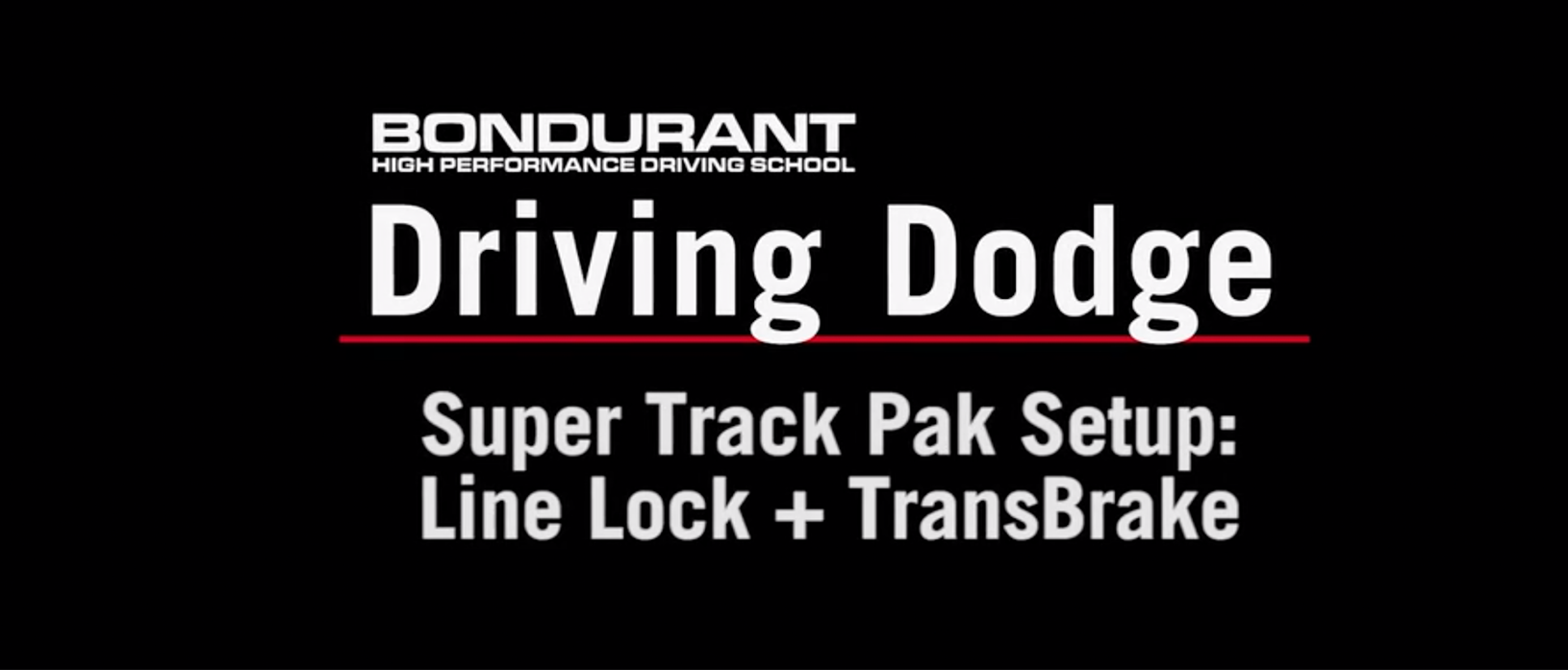 Driving Dodge with Bondurant: Super Track Pak Setup