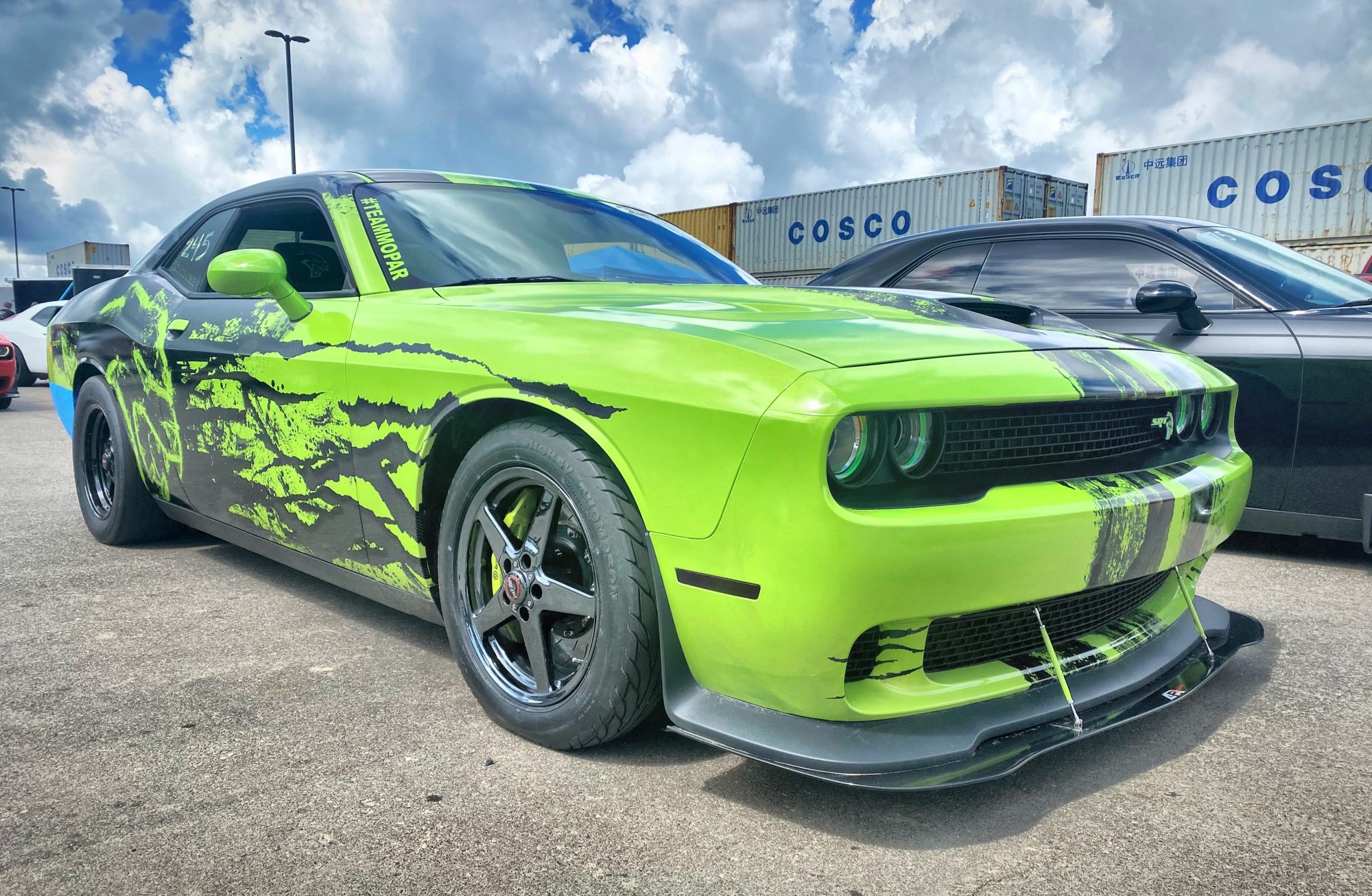 green dodge challenger