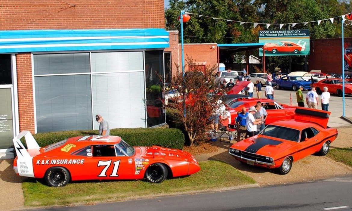 vehicles on display