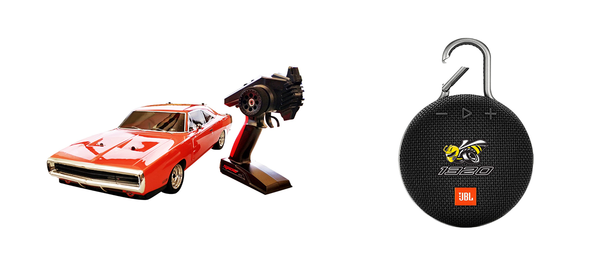 rc car and speaker