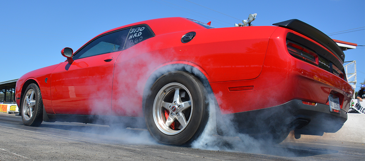 car doing a burnout