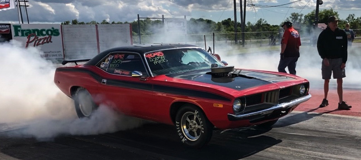 'Cuda doing a burnout