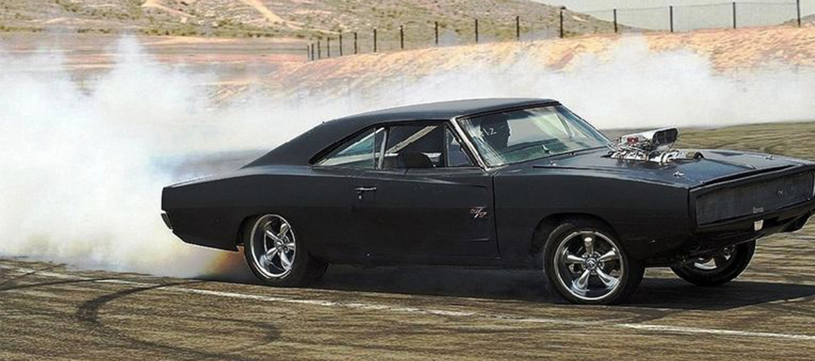 Dodge Charger doing a burnout