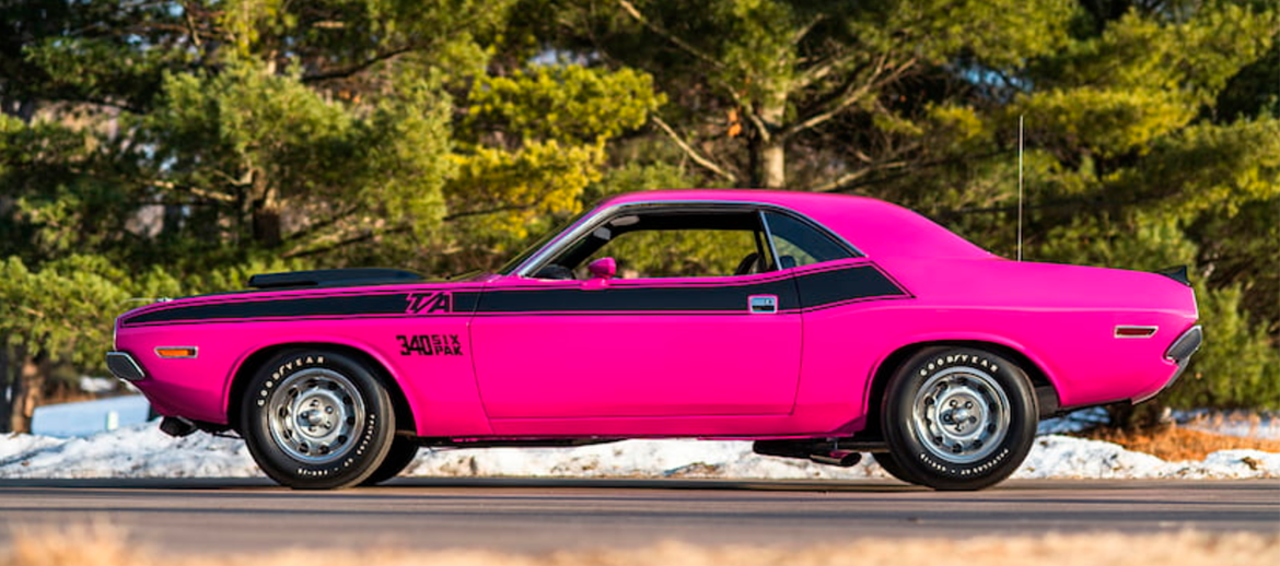 pink muscle car