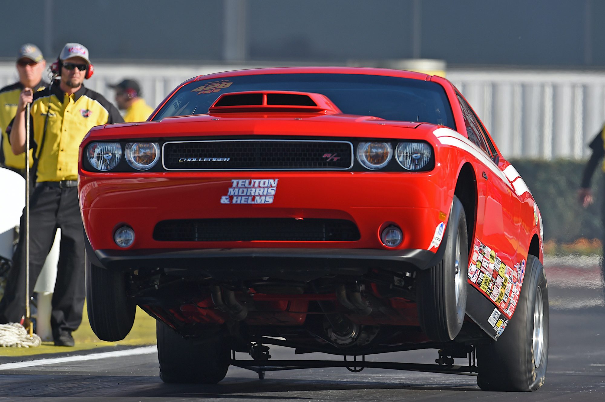 Challenger Drag Pak doing a wheelie