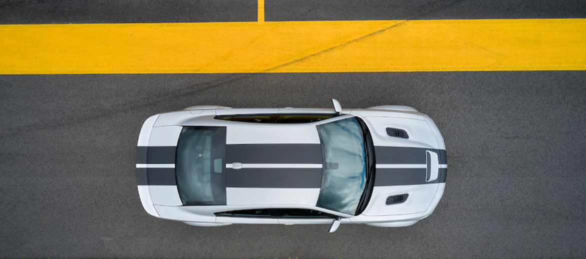 Dodge Charger on a track