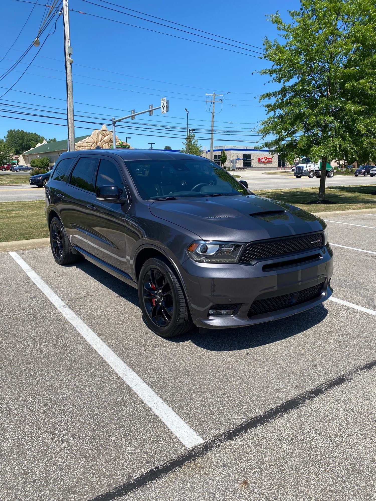 2020 Dodge Durango R/T in Granite Crystal with Dark Gray stripes