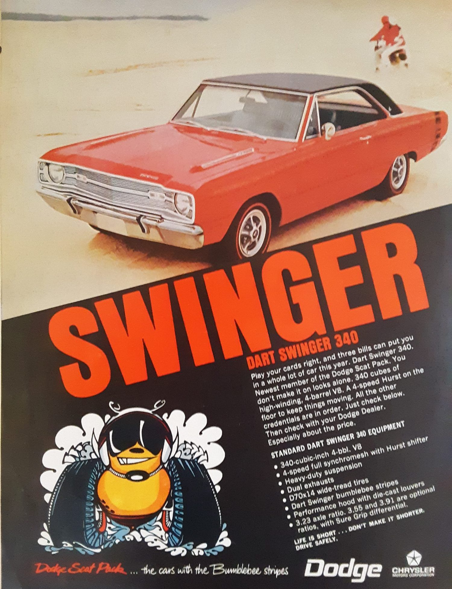 1969 dpdge dart swinger 340