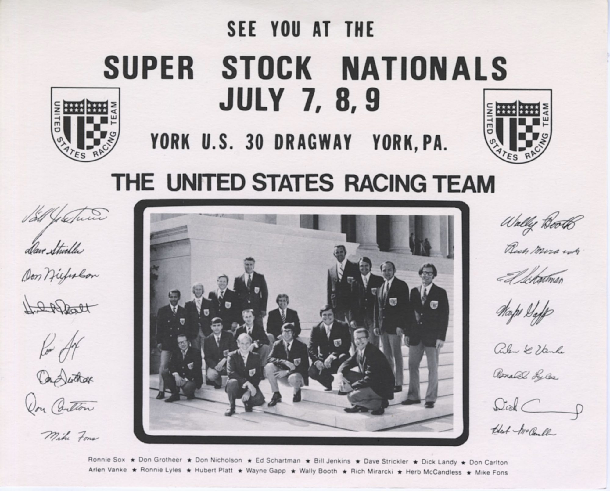 Herb McCandless racing advertisement
