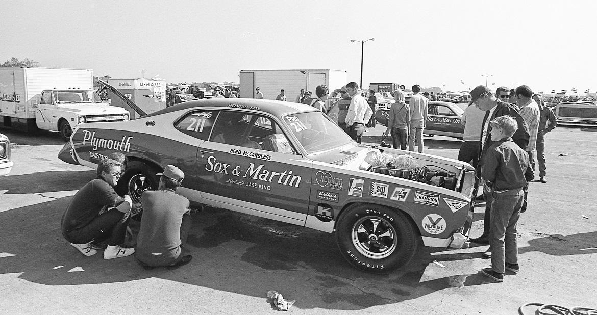 Herb McCandless working on his race car