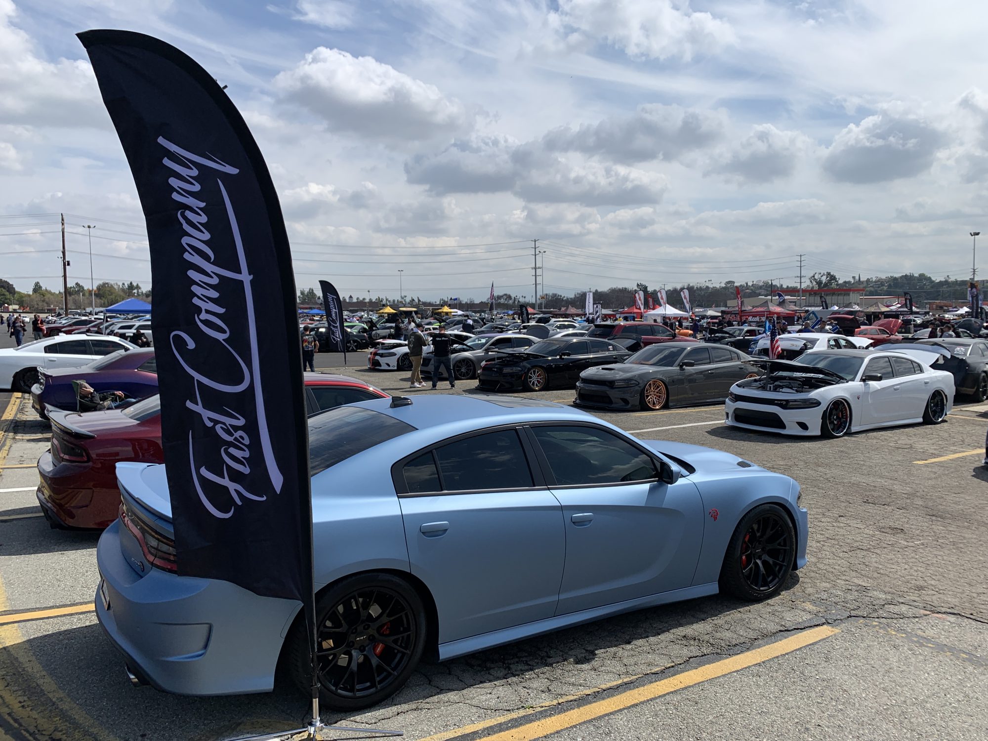 Rows of cars at a car show