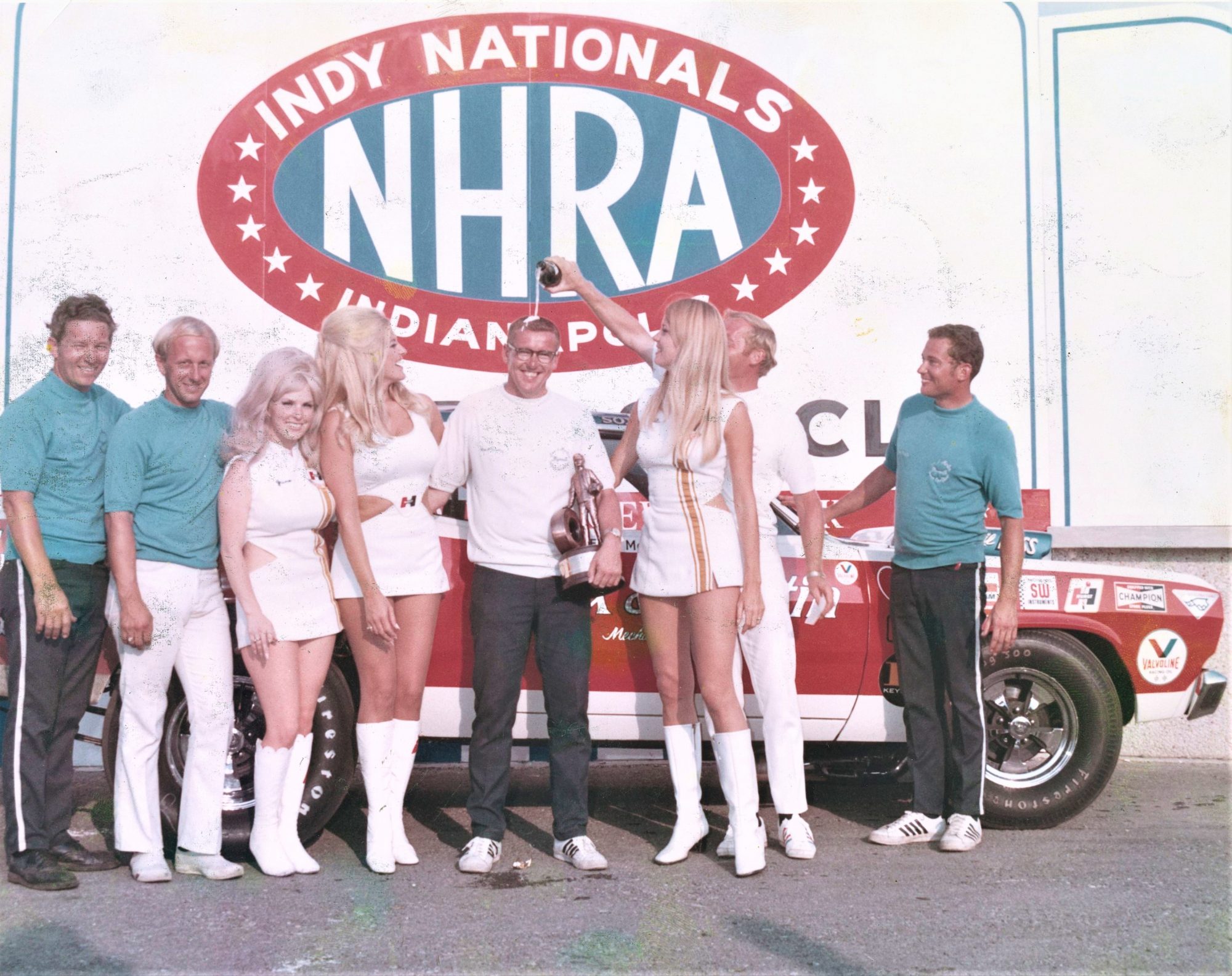 Herb McCandless posing after winning a race