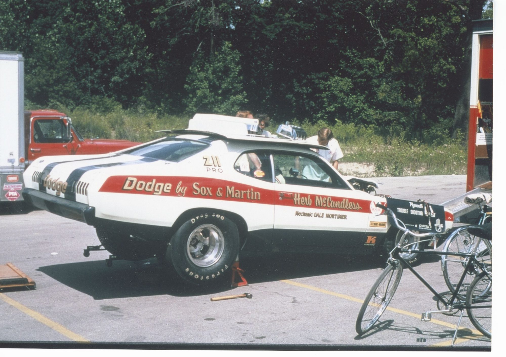 Herb McCandless working on his race car