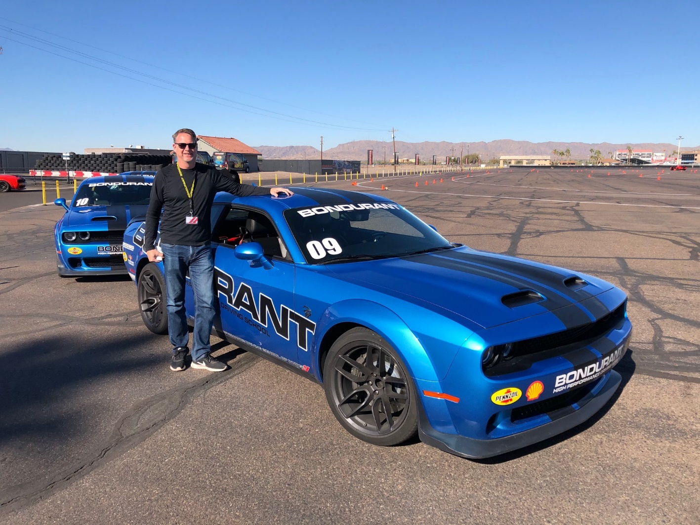 guy standing next to Bondurant Challenger