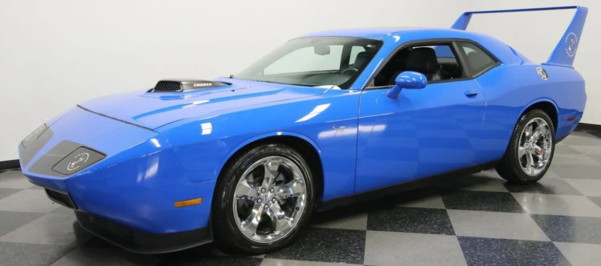 2014 Dodge Challenger modified to be a 1970 Plymouth Superbird tribute