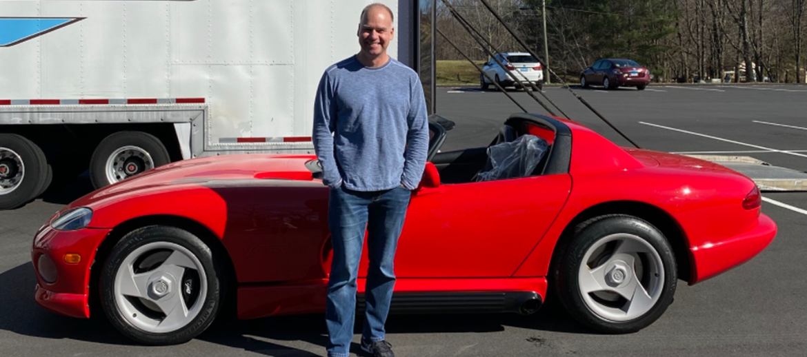 Owner with his 1993 Dodge Viper RT/10.