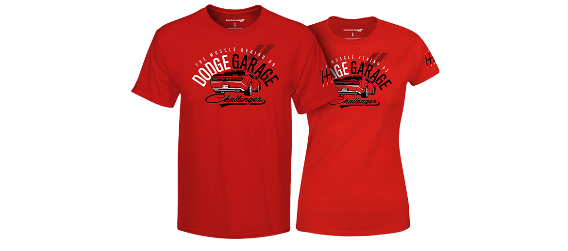 Red DodgeGarage shirts