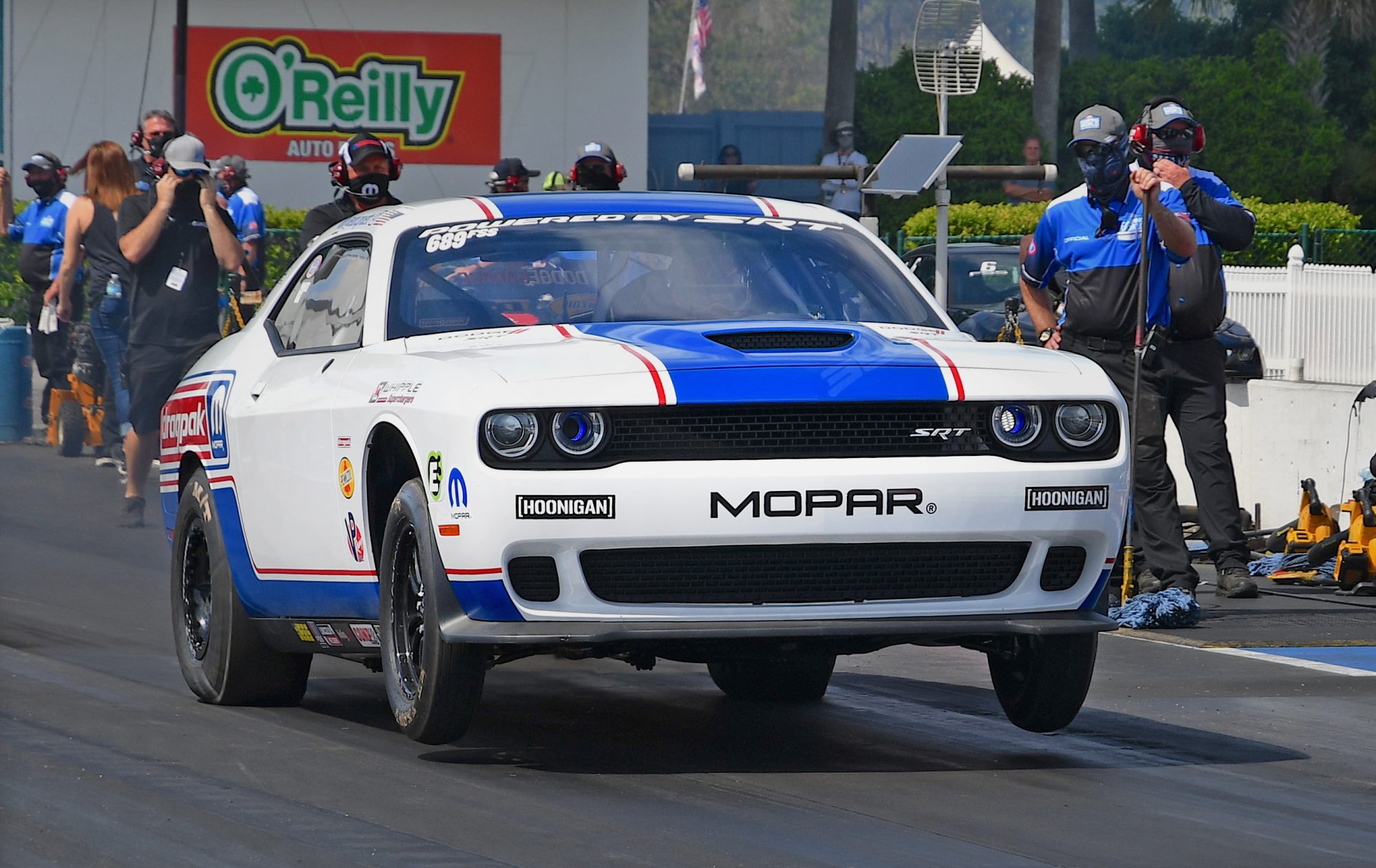 Leah racing her Drag Pak