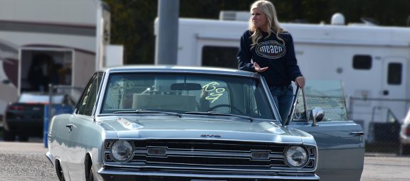 Adrianna Straub with her car